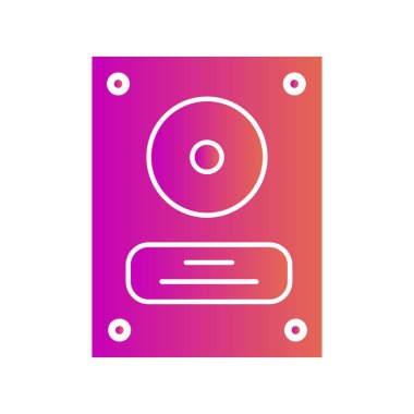 Sabit disk simgesi soyut arkaplanda izole edildi