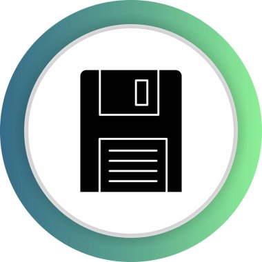 Soyut arkaplanda izole edilmiş disket simgesi