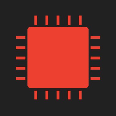 Soyut arkaplanda işlemci simgesi izole edildi