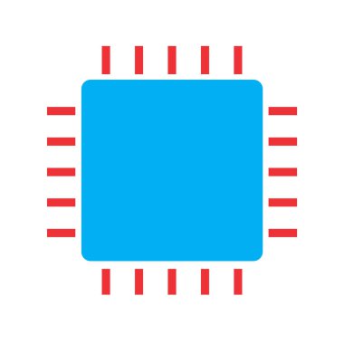 Soyut arkaplanda işlemci simgesi izole edildi