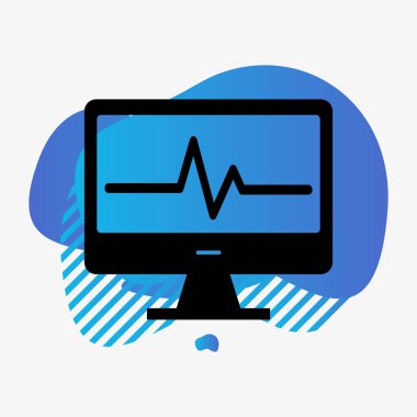 Lcd simgesi soyut arkaplanda izole edildi