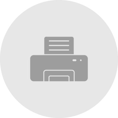 Soyut arkaplanda yazıcı simgesi izole edildi