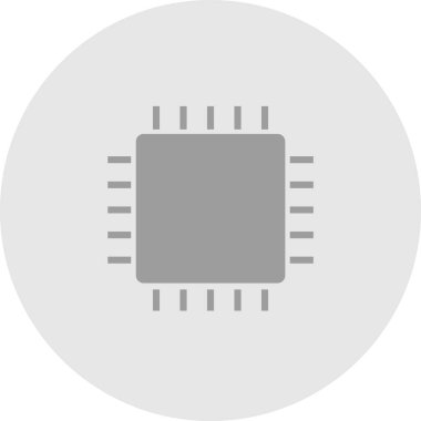 Soyut arkaplanda işlemci simgesi izole edildi