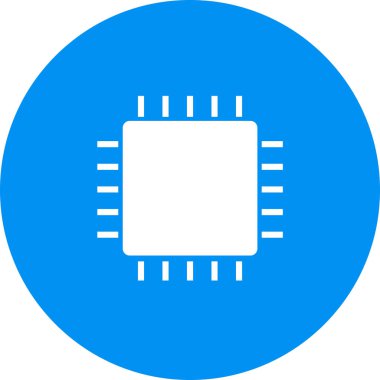 Soyut arkaplanda işlemci simgesi izole edildi