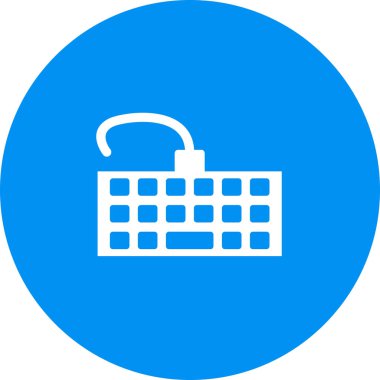 Soyut arkaplanda klavye simgesi izole edildi