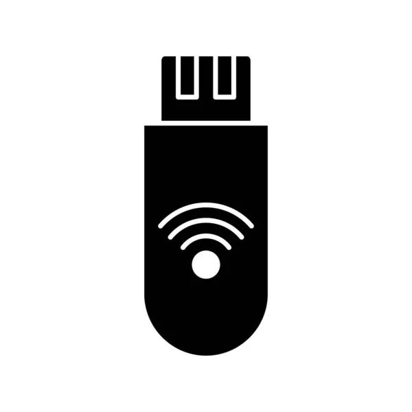 Icône Wifi Flash Isolée Sur Fond Abstrait — Image vectorielle