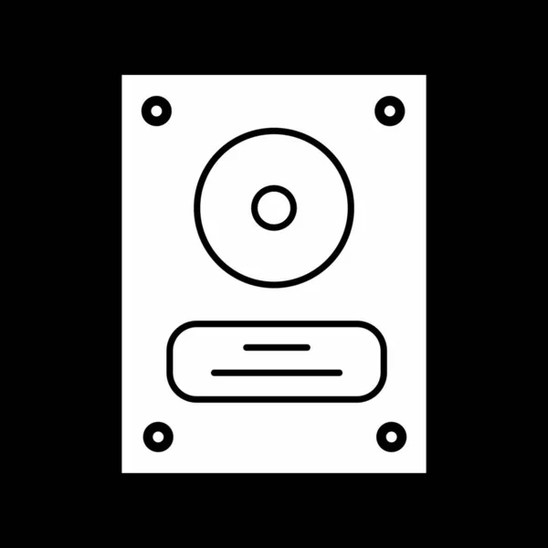 Festplattensymbol Isoliert Auf Abstraktem Hintergrund — Stockvektor
