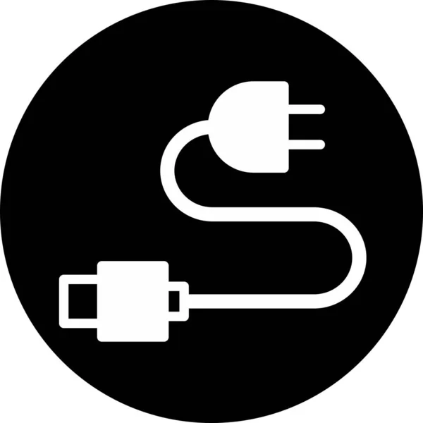 Charging Cable Icon Isolated Abstract Background — ストックベクタ