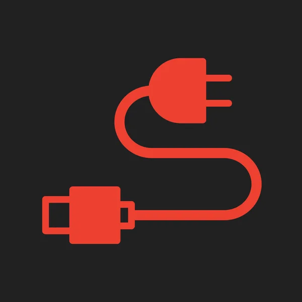 Charging Cable Icon Isolated Abstract Background — ストックベクタ