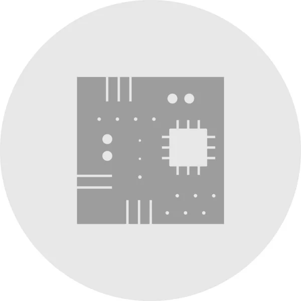 Moederbord Pictogram Geïsoleerd Abstracte Achtergrond — Stockvector