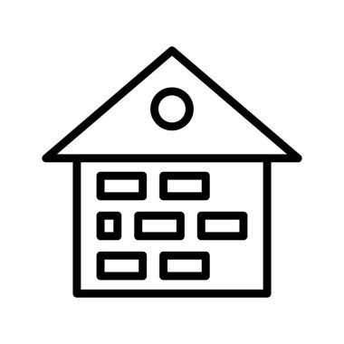 Soyut arkaplanda tuğla simgesi izole edildi