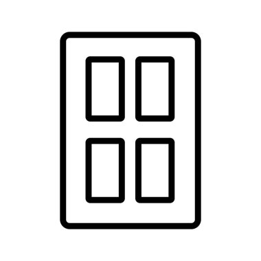 Soyut arkaplanda kapı simgesi izole edildi