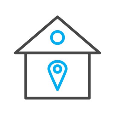  konum simgesi soyut arkaplanda izole edildi