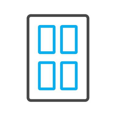 Soyut arkaplanda kapı simgesi izole edildi