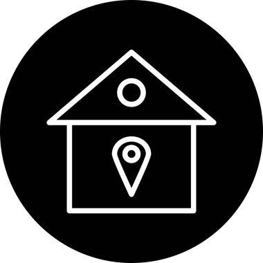  konum simgesi soyut arkaplanda izole edildi