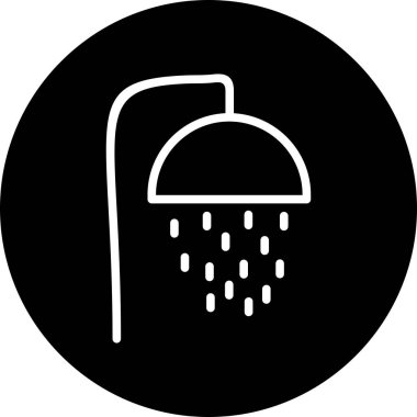 Soyut arkaplanda duş simgesi izole edildi