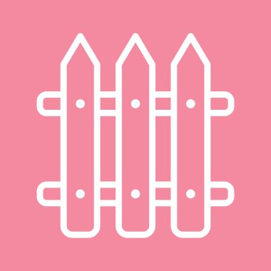 Çit simgesi soyut arkaplanda izole edildi