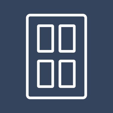 Soyut arkaplanda kapı simgesi izole edildi