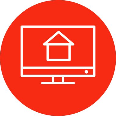 Lcd simgesi soyut arkaplanda izole edildi