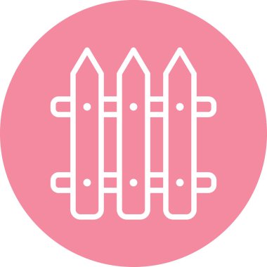 Çit simgesi soyut arkaplanda izole edildi