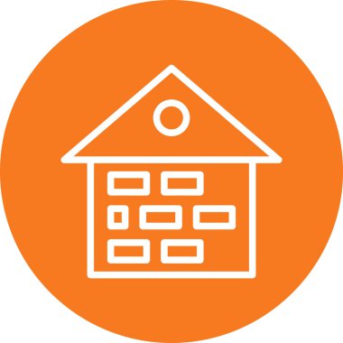 Soyut arkaplanda tuğla simgesi izole edildi