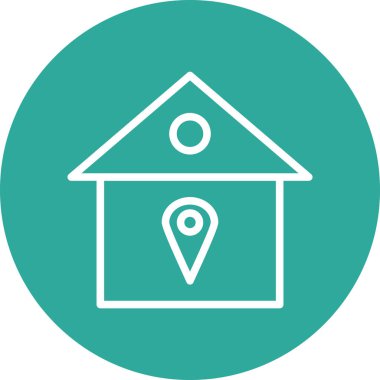  konum simgesi soyut arkaplanda izole edildi