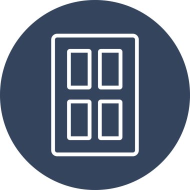 Soyut arkaplanda kapı simgesi izole edildi