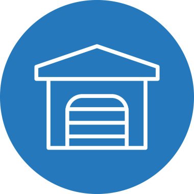 Soyut arkaplanda garaj simgesi izole edildi