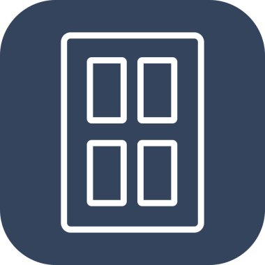 Soyut arkaplanda kapı simgesi izole edildi