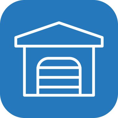 Soyut arkaplanda garaj simgesi izole edildi