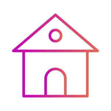 Soyut arkaplanda ev simgesi izole edildi