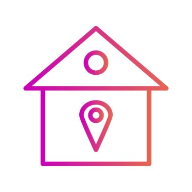  konum simgesi soyut arkaplanda izole edildi