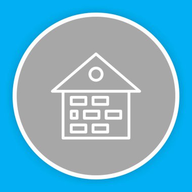 Soyut arkaplanda tuğla simgesi izole edildi