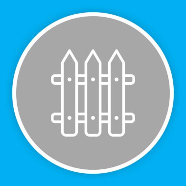 Çit simgesi soyut arkaplanda izole edildi