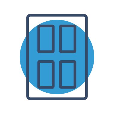 Soyut arkaplanda kapı simgesi izole edildi