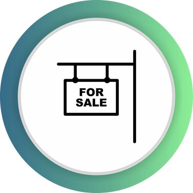 Satış simgesi soyut arkaplanda izole edildi