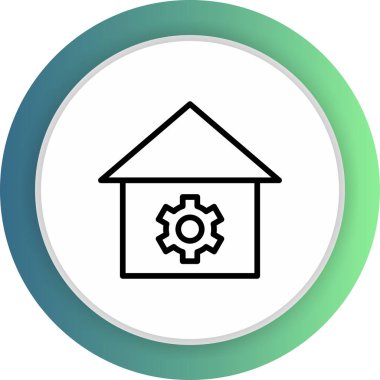 Ayar simgesi soyut arkaplanda izole edildi