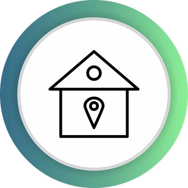  konum simgesi soyut arkaplanda izole edildi