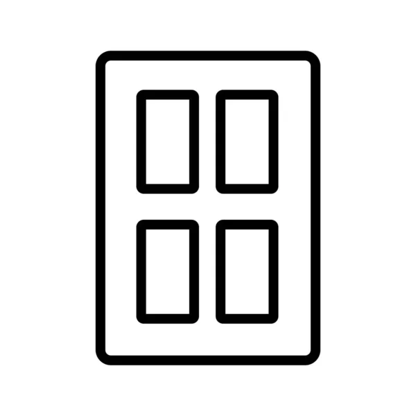 Türsymbol isoliert auf abstraktem Hintergrund — Stockvektor