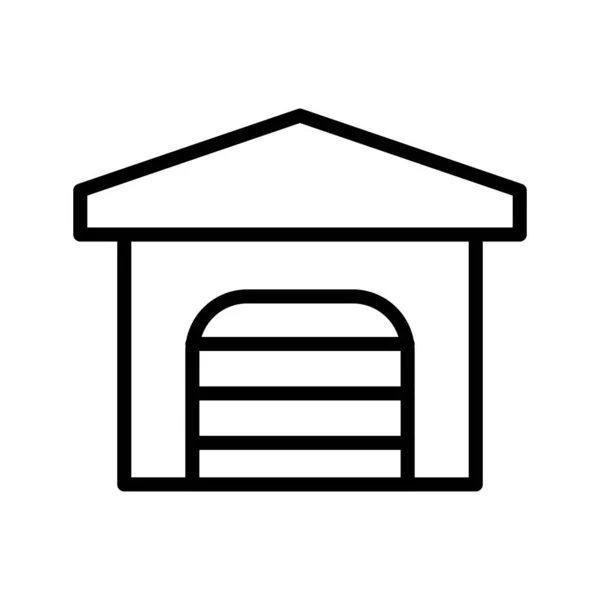 Ikona garażu odizolowana na abstrakcyjnym tle — Wektor stockowy