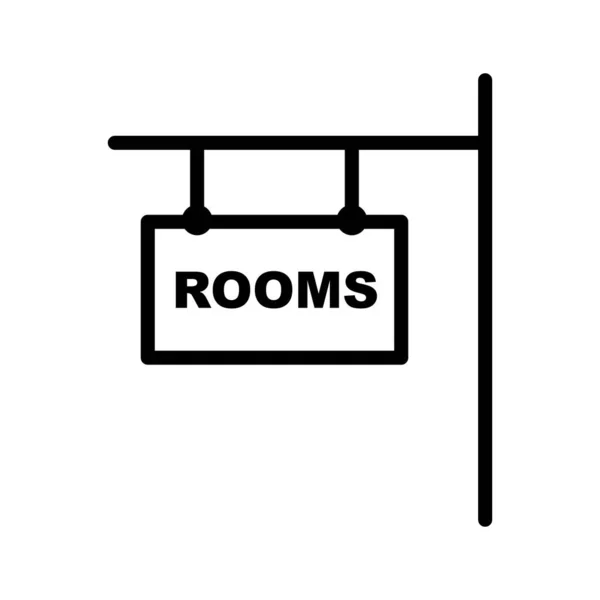 Icono de habitaciones aislado sobre fondo abstracto — Archivo Imágenes Vectoriales