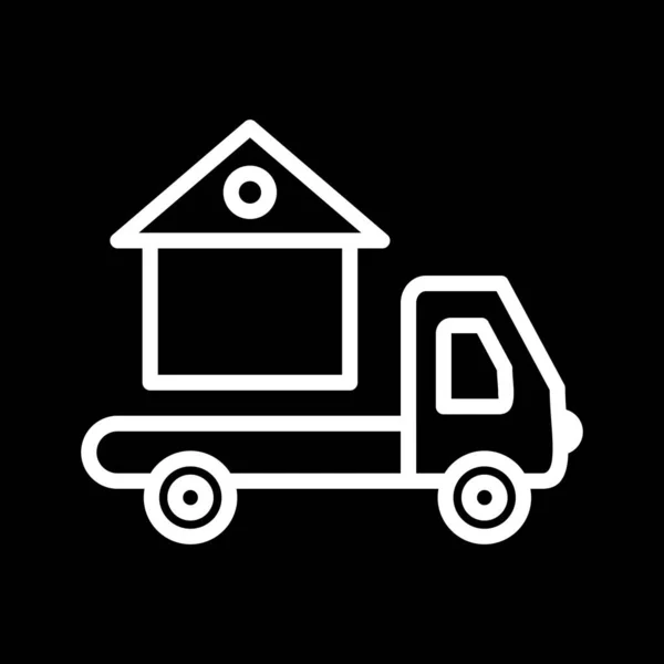 Icona di consegna isolata su sfondo astratto — Vettoriale Stock