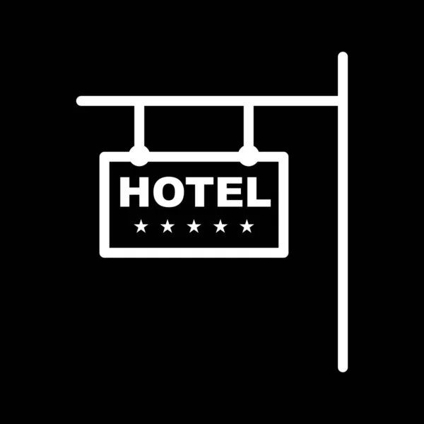 Icono del hotel aislado sobre fondo abstracto — Vector de stock