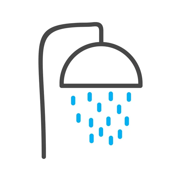 Ícone de chuveiro isolado em fundo abstrato — Vetor de Stock