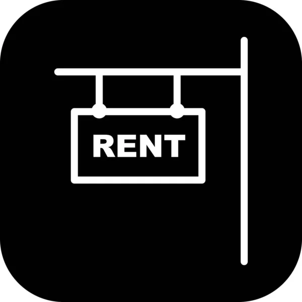 Rent icon isolated on abstract background — Stock Vector