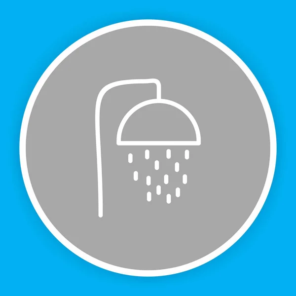 Ícone de chuveiro isolado em fundo abstrato —  Vetores de Stock
