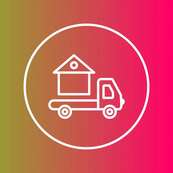 Delivery icon isolated on abstract background — 스톡 벡터