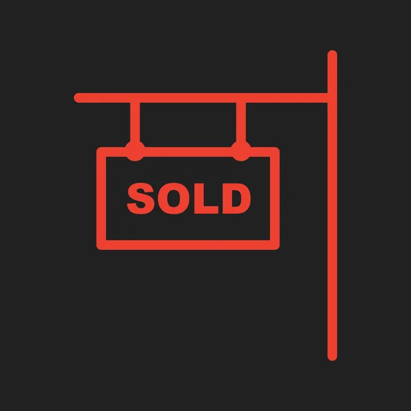 Sold icon isolated on abstract background — 스톡 벡터