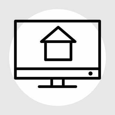 Lcd simgesi soyut arkaplanda izole edildi