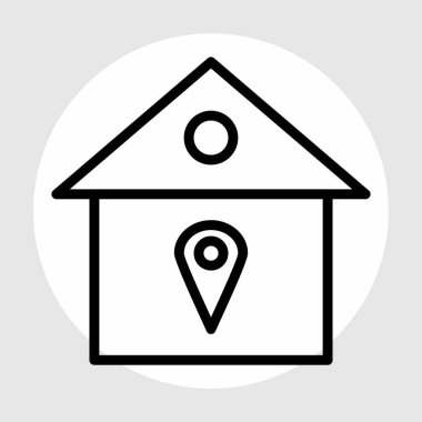  konum simgesi soyut arkaplanda izole edildi